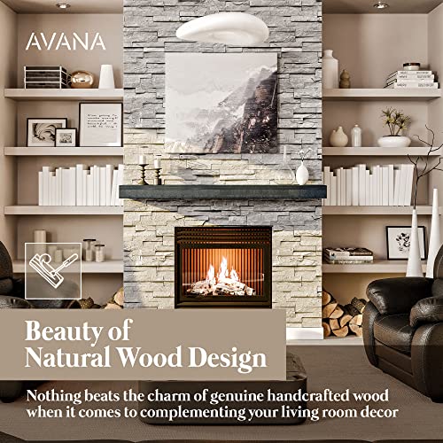 Avana Fireplace Mantle - Natural Fireplace Mantles Wood - Mounted Mantles for Over Fireplace - Handcrafted Fireplace Wood Mantel - Wood Mantels for Fireplace - Fireplace Mantel