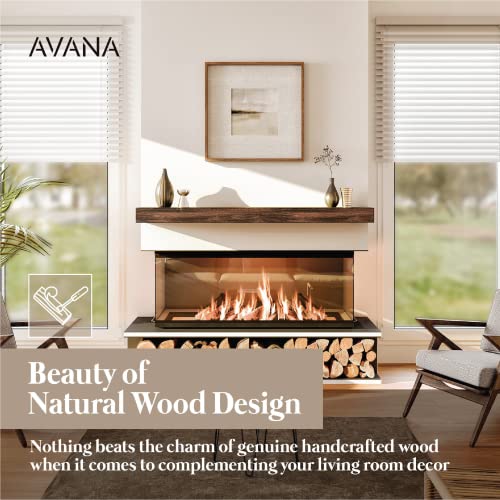 Avana Fireplace Mantle - Natural Fireplace Mantles Wood - Mounted Mantles for Over Fireplace - Handcrafted Fireplace Wood Mantel - Wood Mantels for Fireplace - Fireplace Mantel