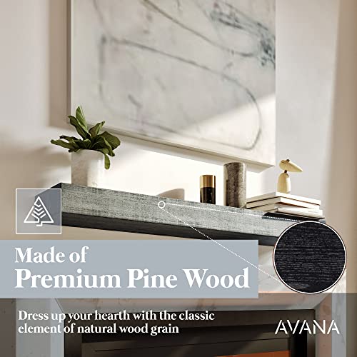 Avana Fireplace Mantle - Natural Fireplace Mantles Wood - Mounted Mantles for Over Fireplace - Handcrafted Fireplace Wood Mantel - Wood Mantels for Fireplace - Fireplace Mantel