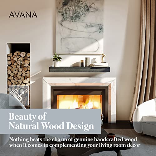 Avana Fireplace Mantle - Natural Fireplace Mantles Wood - Mounted Mantles for Over Fireplace - Handcrafted Fireplace Wood Mantel - Wood Mantels for Fireplace - Fireplace Mantel